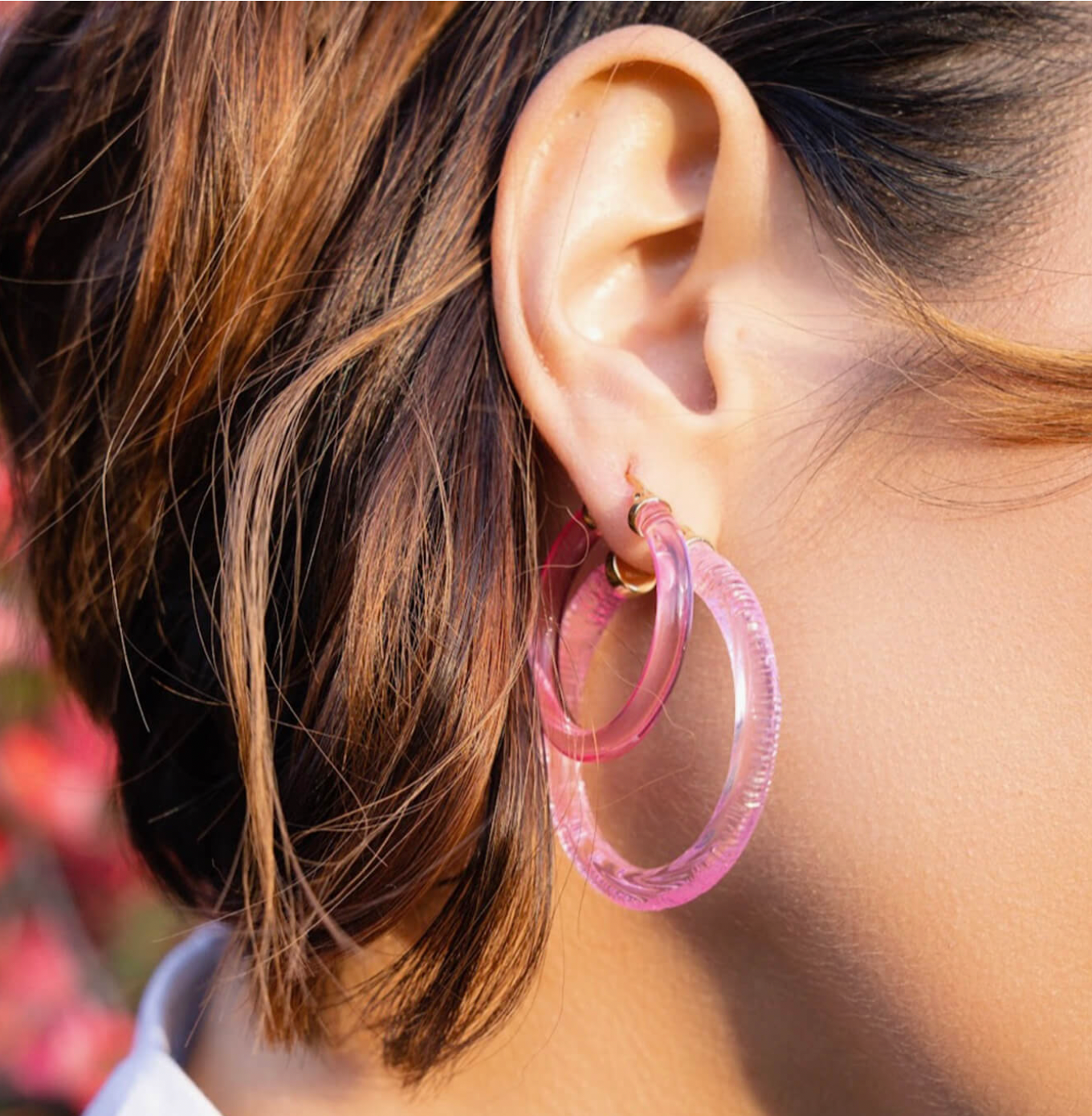 Gold & Honey Lucite Earrings